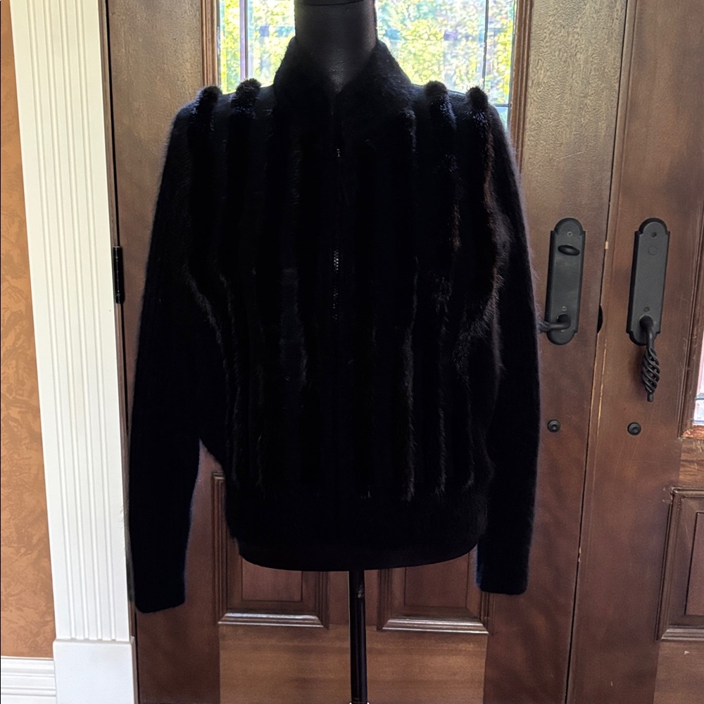 Belldini Black Andorra / Mink trimmed Jacket